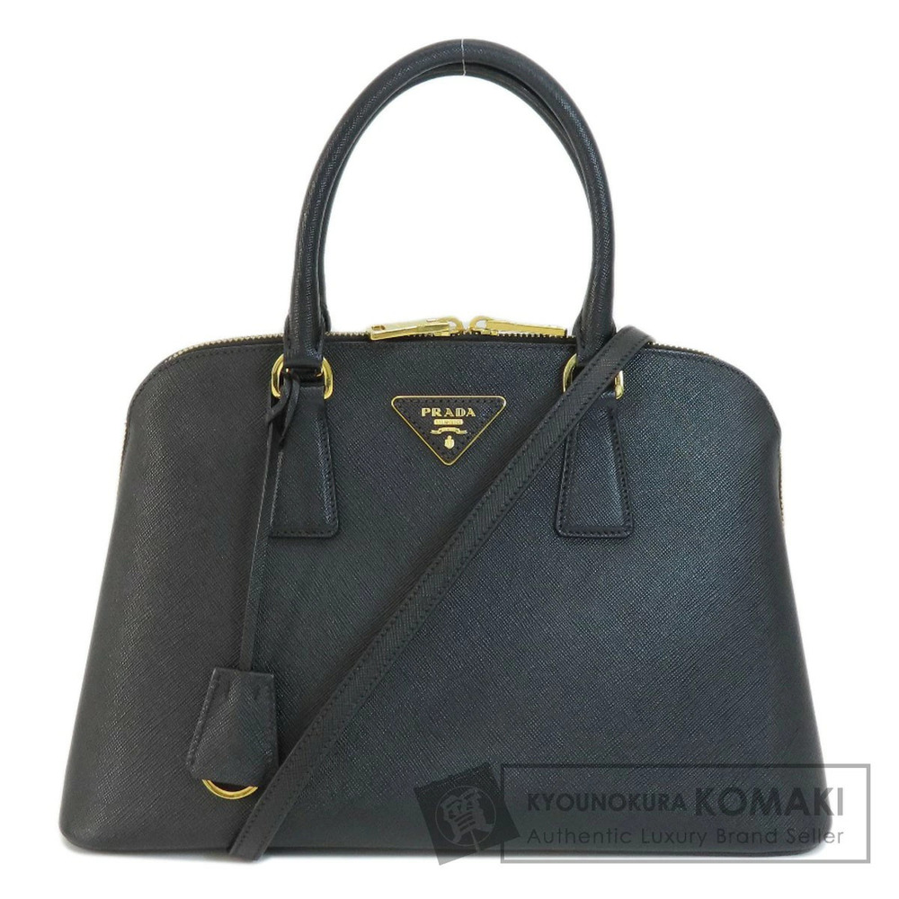 Prada Saffiano Lux Promenade handbag black leather